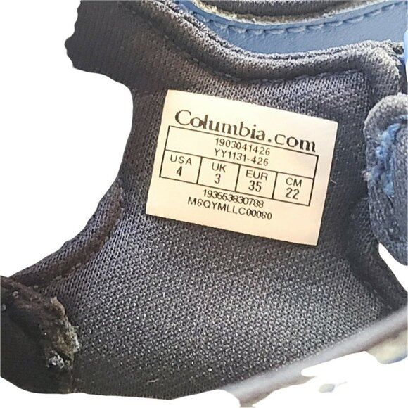 BOYS COLUMBIA TECHSUN WAVE SANDALS SIZE 4 Youth Closed Toe Water Shoes Blue - Picture 4 of 6